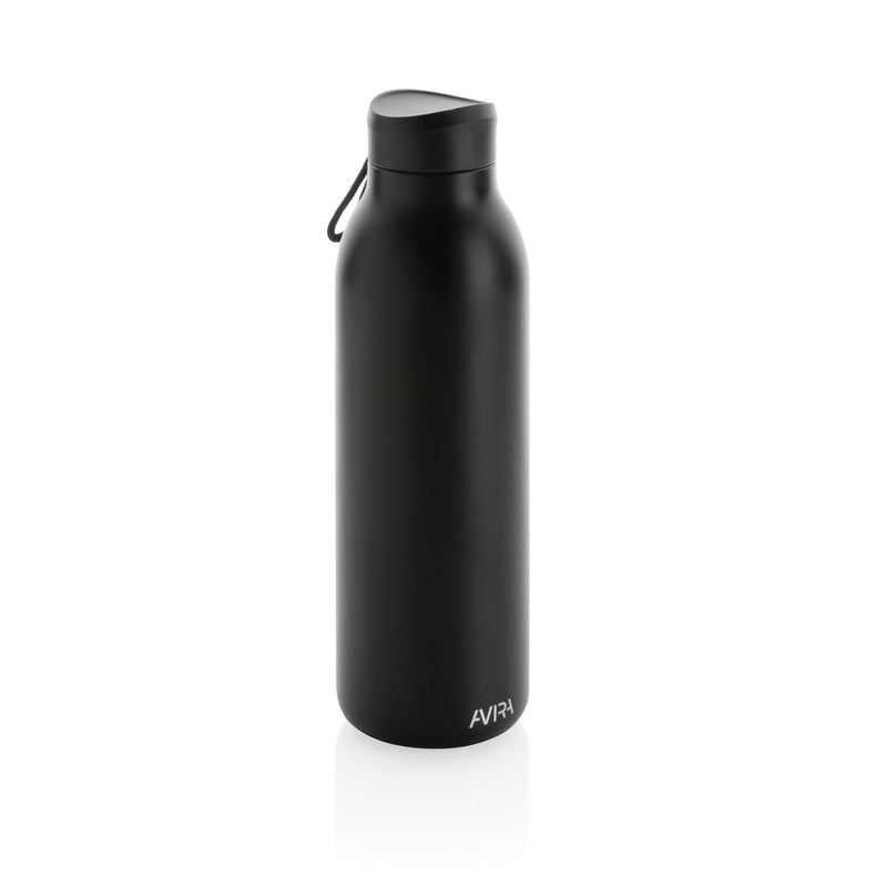 Avior Recycled Steel Bottle 500 ML Water Bottles & Flasks The Ethical Gift Box (DEV SITE) Black  