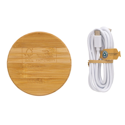 Bamboo 15W Wireless Charger Tech The Ethical Gift Box (DEV SITE)   