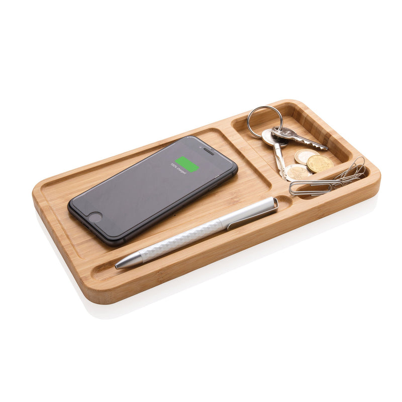 Bamboo Desk Organiser 10W Wireless Charger Tech The Ethical Gift Box (DEV SITE)   
