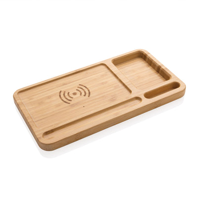 Bamboo Desk Organiser 10W Wireless Charger Tech The Ethical Gift Box (DEV SITE)   