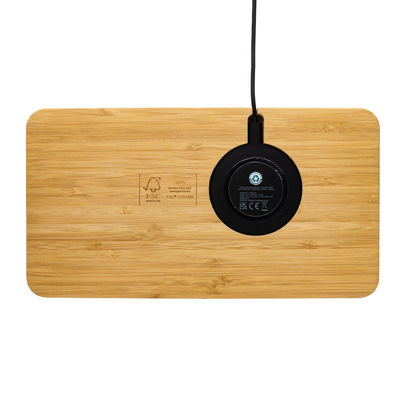 Bamboo Desk Organiser 10W Wireless Charger Tech The Ethical Gift Box (DEV SITE)   