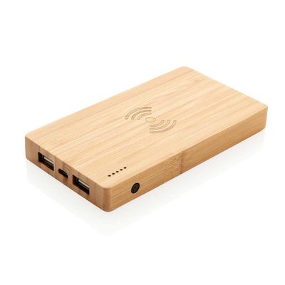 Bamboo 4.000 mAh wireless 5W Powerbank Grab & Go The Ethical Gift Box   