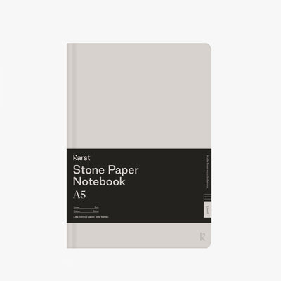 A5 Stone Paper Softcover Notebook - Lined Notebooks & Pens The Ethical Gift Box (DEV SITE) Stone  