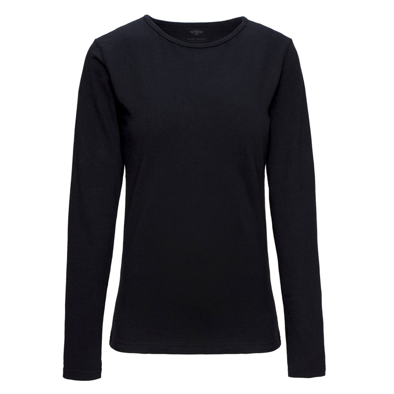 Pure Waste Womens Long Sleeve T-Shirt Tops & Tees The Ethical Gift Box (DEV SITE) Black XS 