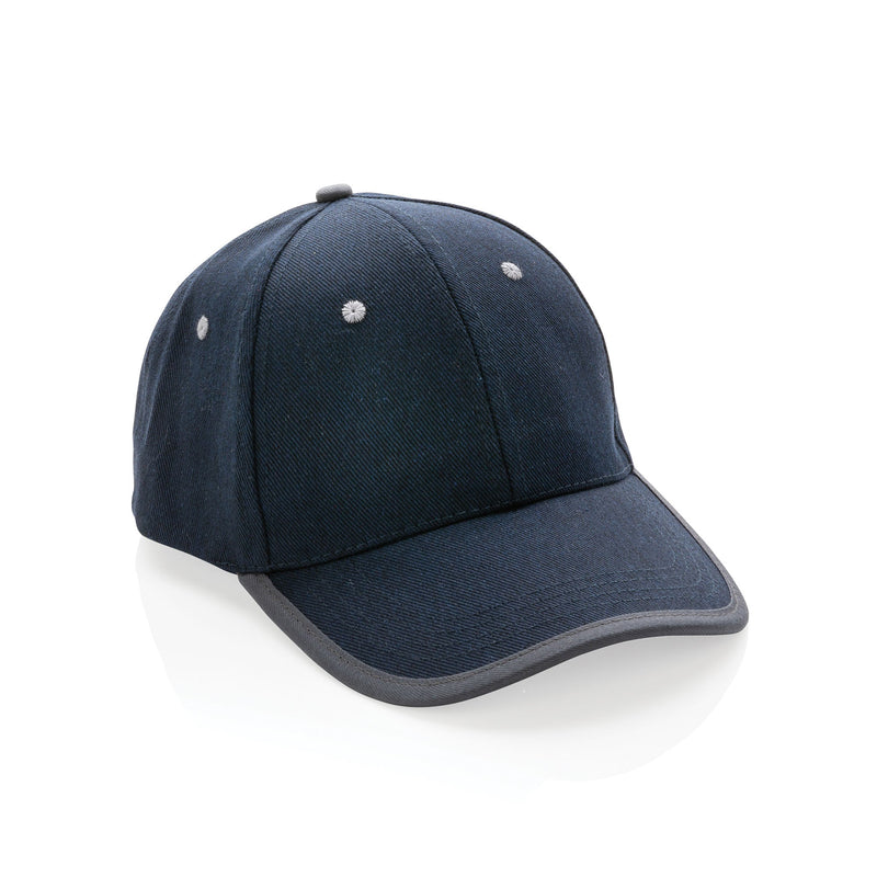 Brushed Recycled Cotton 6 panel Contrast cap Headwear The Ethical Gift Box (DEV SITE) Navy  