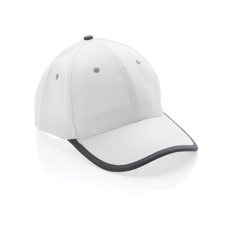 Brushed Recycled Cotton 6 panel Contrast cap Headwear The Ethical Gift Box (DEV SITE) White  