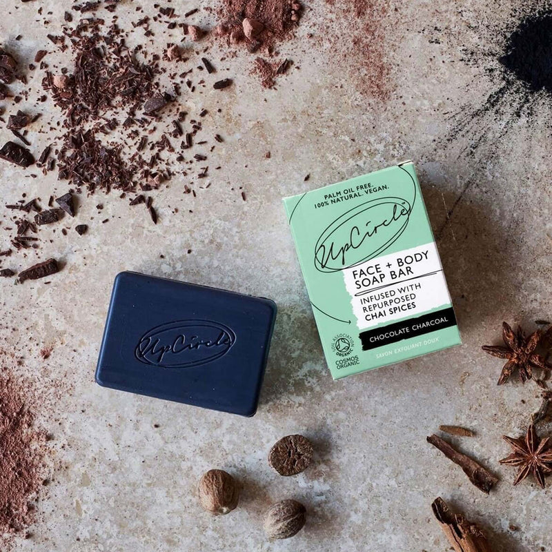 UpCircle Chocolate Charcoal Organic Soap (100g) Grab & Go UpCircle Beauty   