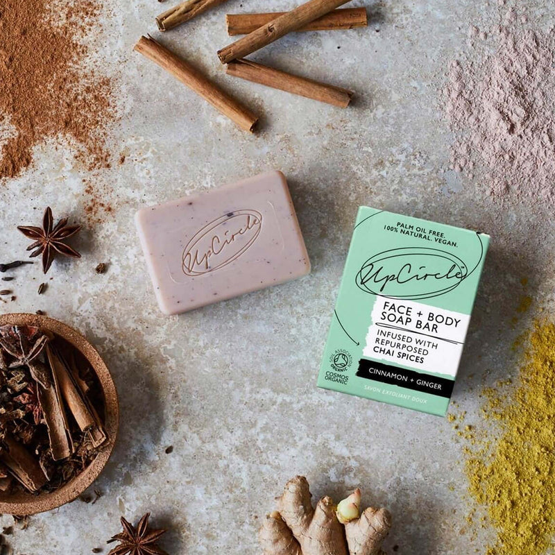 UpCircle Cinnamon & Ginger Chai Organic Soap (100g) Grab & Go UpCircle Beauty   
