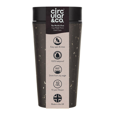 Circular & Co Reusable Coffee Cup 340ml Coffee Mugs & Tumblers The Ethical Gift Box (DEV SITE) Cosmic Black  
