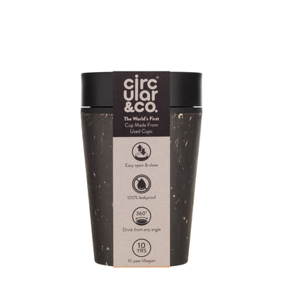 Circular & Co Reusable Coffee Cup 227ml Coffee Mugs & Tumblers The Ethical Gift Box (DEV SITE) Cosmic Black  