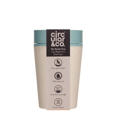 Circular & Co Reusable Coffee Cup 227ml Coffee Mugs & Tumblers The Ethical Gift Box (DEV SITE) Cream Faraway Blue  