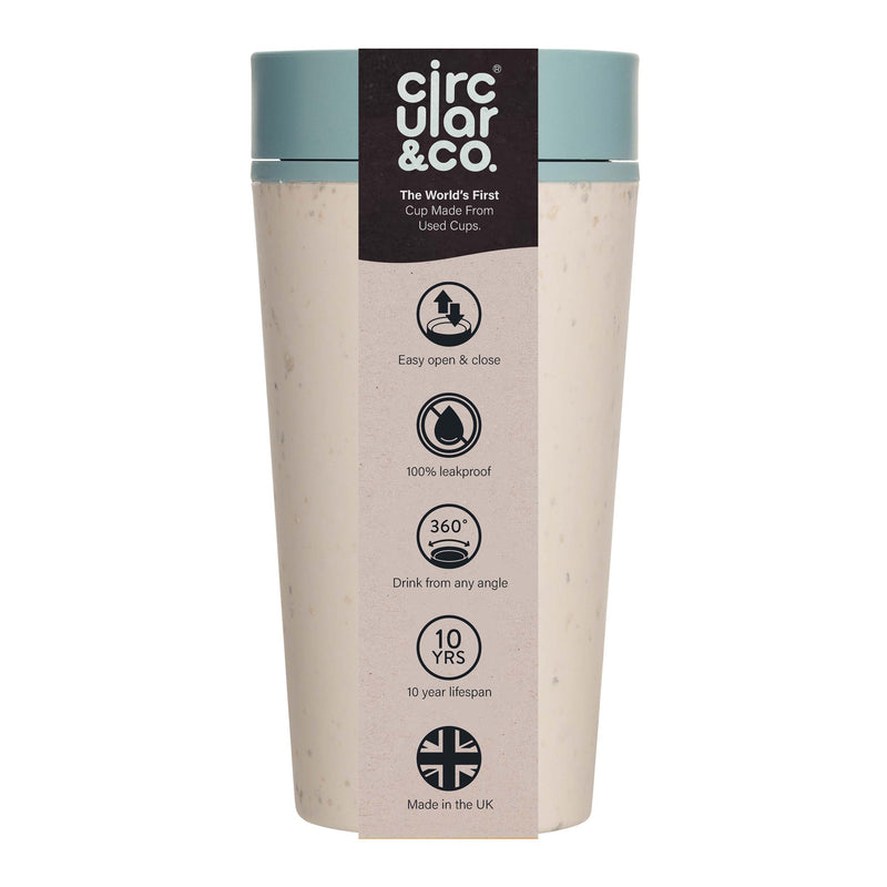 Circular & Co Reusable Coffee Cup 340ml Coffee Mugs & Tumblers The Ethical Gift Box (DEV SITE) Cream Faraway Blue  