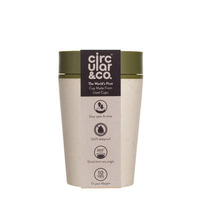 Circular & Co Reusable Coffee Cup 227ml Coffee Mugs & Tumblers The Ethical Gift Box (DEV SITE) Cream Honest Green  