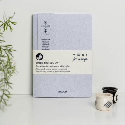 Reclaim A5 Notebook - Lined Notebooks & Pens The Ethical Gift Box (DEV SITE) White Cotton  