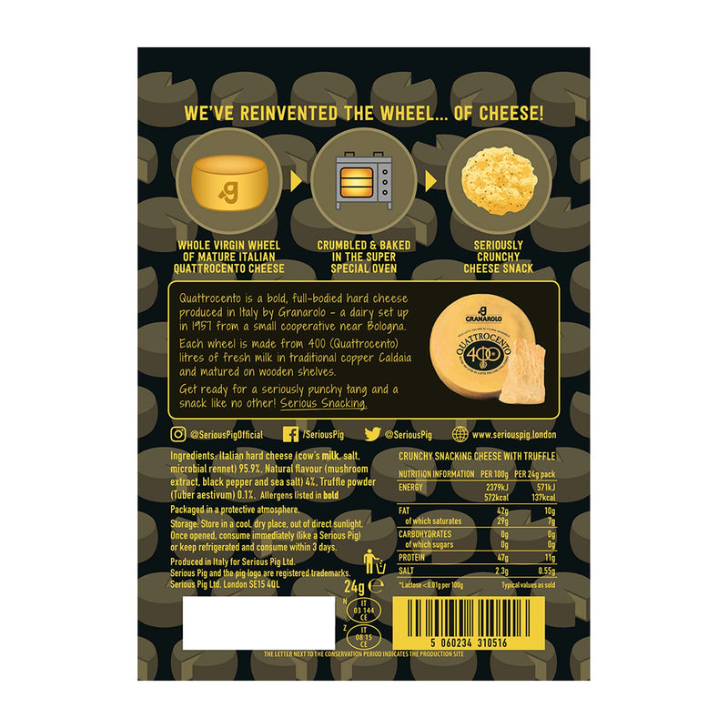 Serious Pig - Crunchy Snacking Cheese with Truffle (24g)  Serious Pig   