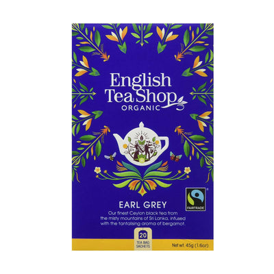 Earl Grey Organic Tea - 20 Bags Grab & Go English Tea Shop   