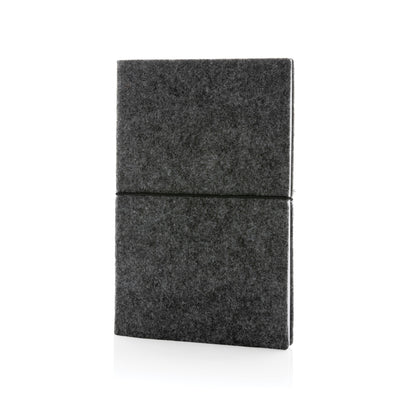 Recycled Felt A5 Softcover Notebook Notebooks & Pens The Ethical Gift Box (DEV SITE) Black  