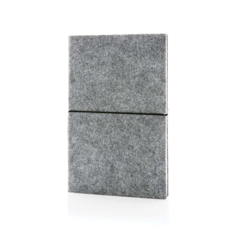 Recycled Felt A5 Softcover Notebook Notebooks & Pens The Ethical Gift Box (DEV SITE) Grey  