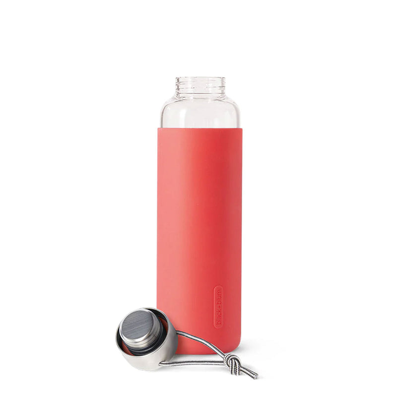 Black & Blum Glass Water Bottle 600ml Water Bottles & Flasks The Ethical Gift Box (DEV SITE) Coral  