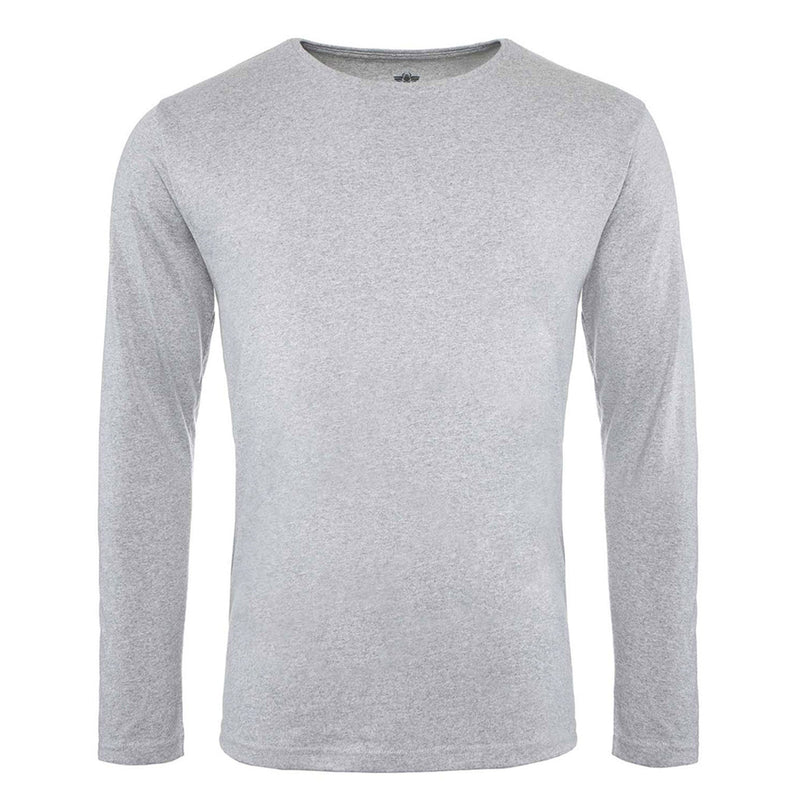 Pure Waste Mens Long Sleeve T-Shirt Tops & Tees The Ethical Gift Box (DEV SITE) Grey Melange XS 