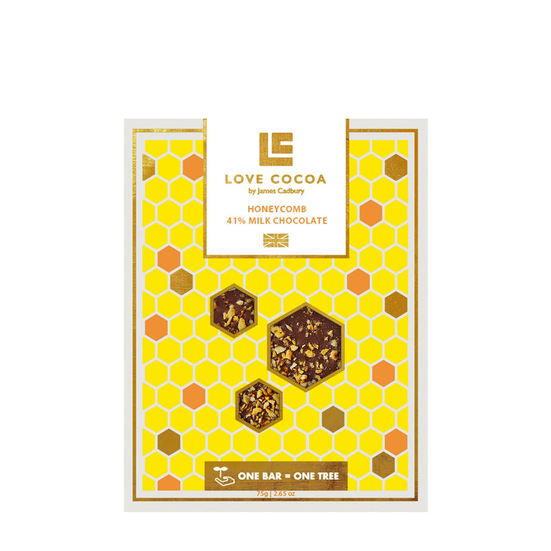 Honeycomb  Milk Chocolate Bar (75g) Grab & Go Love Cocoa   