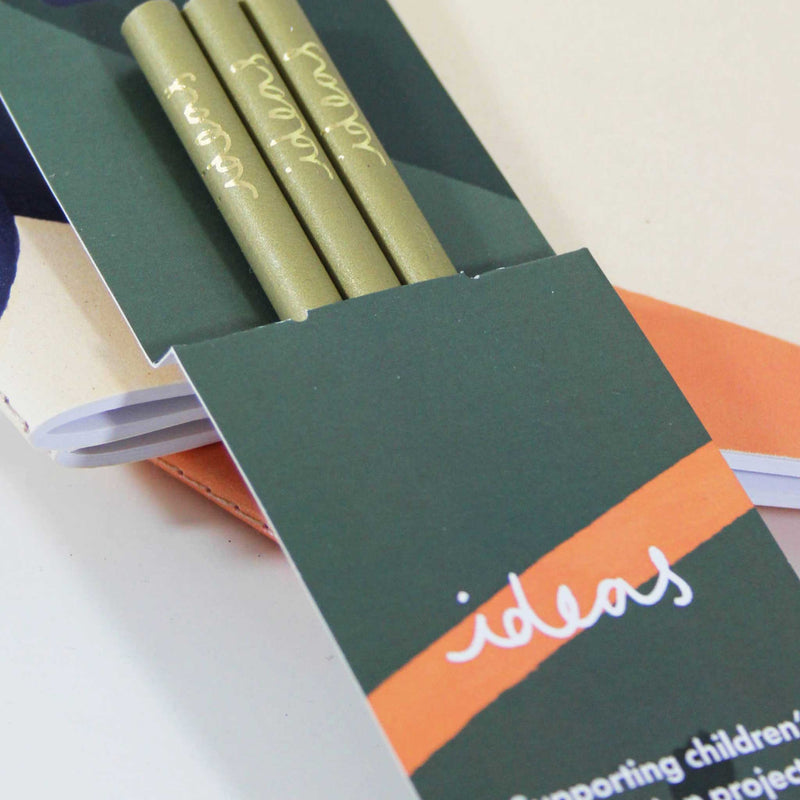 Recycled Gold Pencils in Green Ideas Sleeve  Vent For Change   