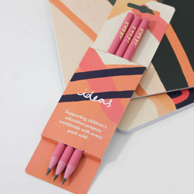 Recycled Orchid Pink Pencils in Pink Ideas Sleeve Grab & Go Vent For Change   