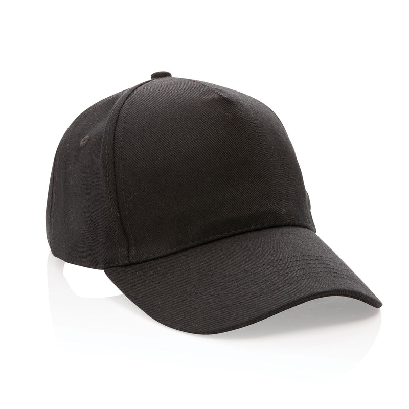 5 Panel Recycled Cotton Cap Headwear The Ethical Gift Box (DEV SITE) Black  