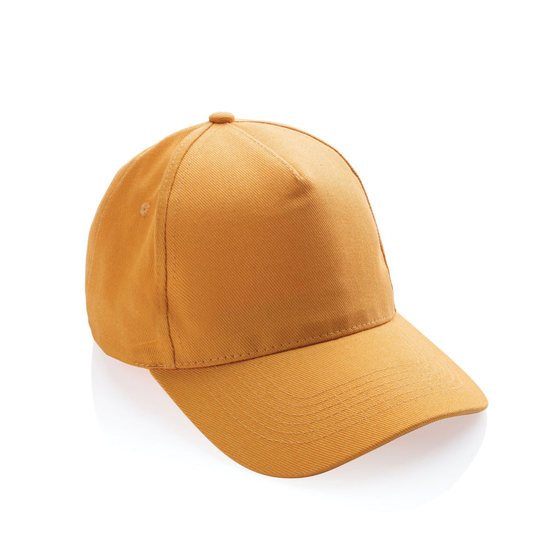 5 Panel Recycled Cotton Cap Headwear The Ethical Gift Box (DEV SITE) Orange  