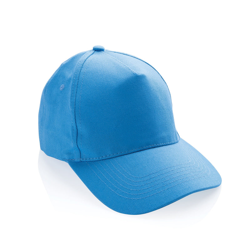 5 Panel Recycled Cotton Cap Headwear The Ethical Gift Box (DEV SITE) Tranquil Blue  