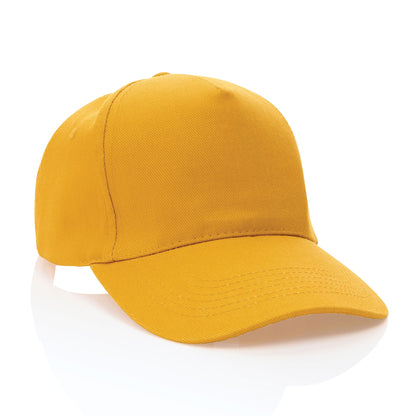 5 Panel Recycled Cotton Cap Headwear The Ethical Gift Box (DEV SITE) Yellow  