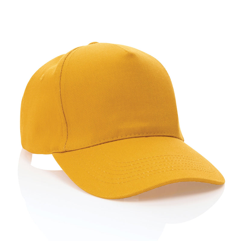 5 Panel Recycled Cotton Cap Headwear The Ethical Gift Box (DEV SITE) Yellow  