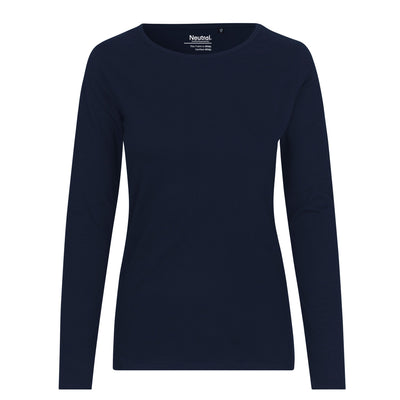 Womens Organic Long Sleeve Cotton T-Shirt Tops & Tees The Ethical Gift Box (DEV SITE) Navy XS 