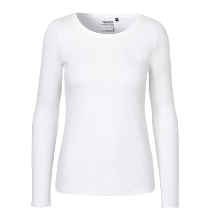 Womens Organic Long Sleeve Cotton T-Shirt Tops & Tees The Ethical Gift Box (DEV SITE) White XS 