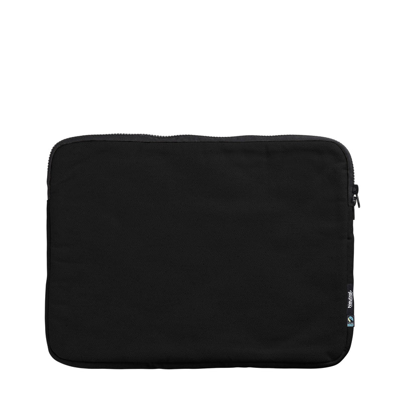 Organic Cotton Lap Top Bag 15" Bags The Ethical Gift Box (DEV SITE) Black  