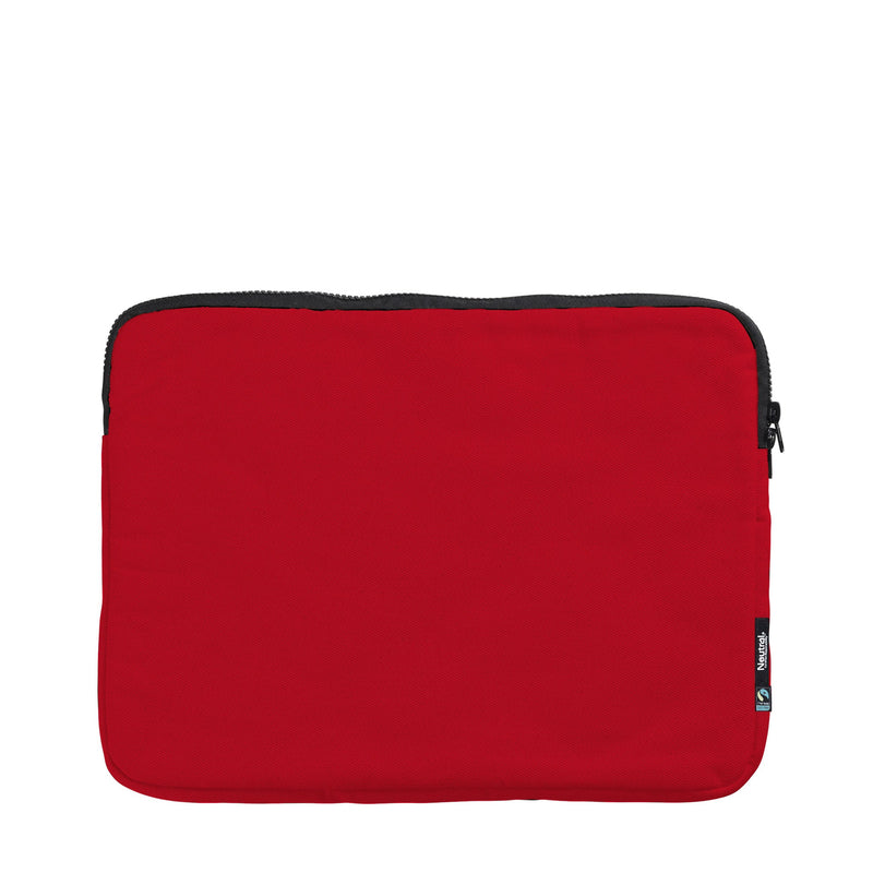 Organic Cotton Lap Top Bag 15" Bags The Ethical Gift Box (DEV SITE) Red  