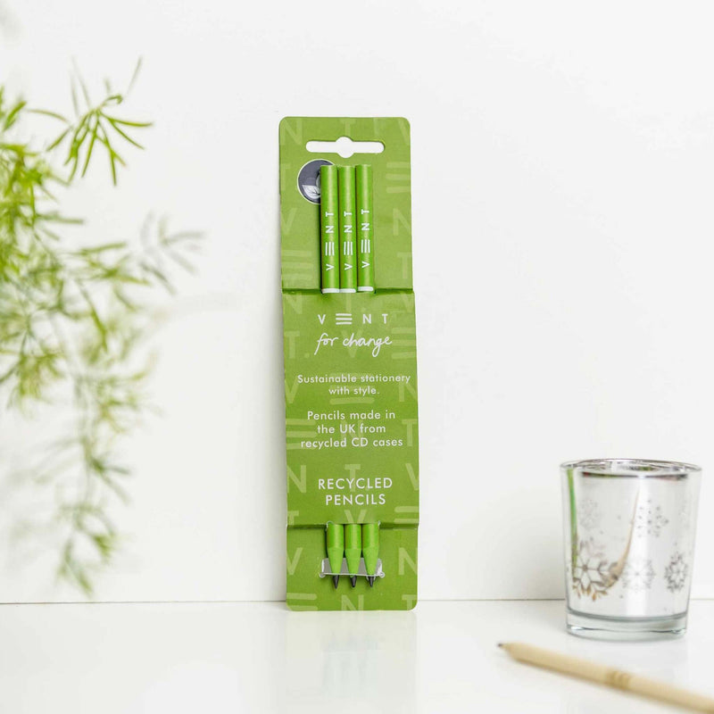 Recycled Make A Mark Pencils - Green Grab & Go Vent For Change   