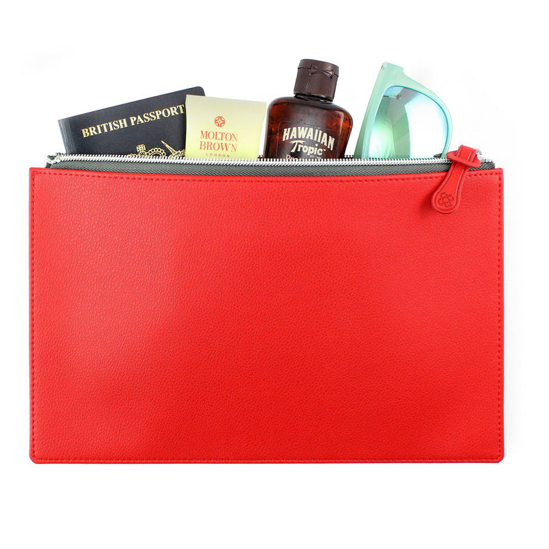 Como Medium Zipped Pouch Accessories The Ethical Gift Box (DEV SITE) Red  