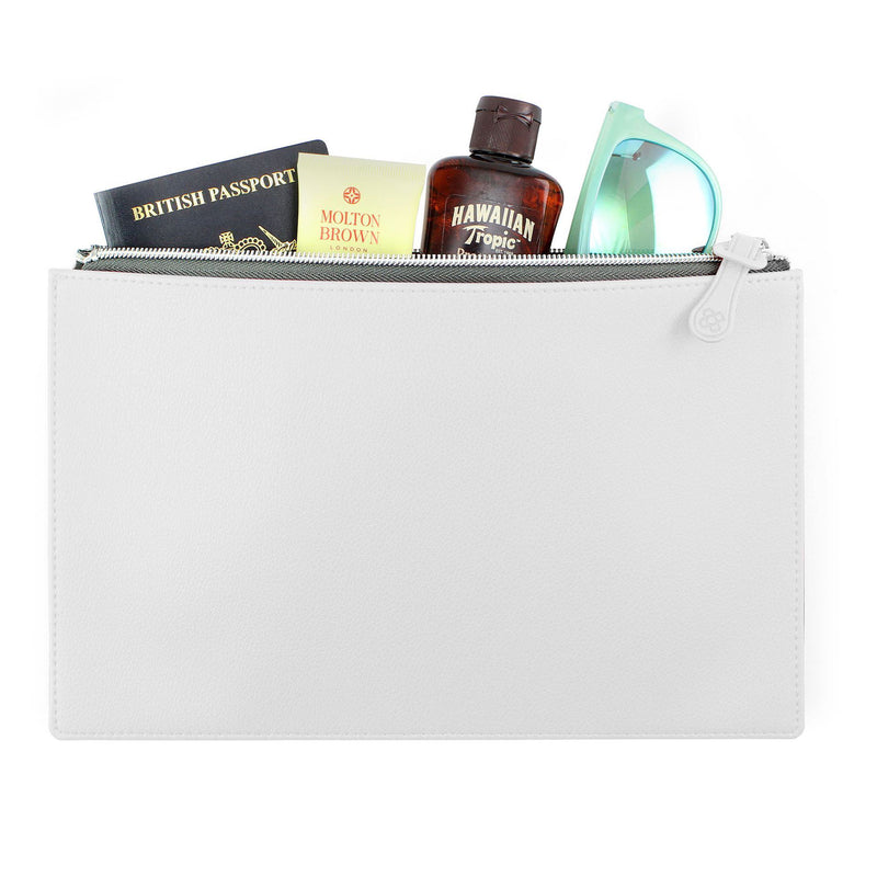 Como Medium Zipped Pouch Accessories The Ethical Gift Box (DEV SITE) White  