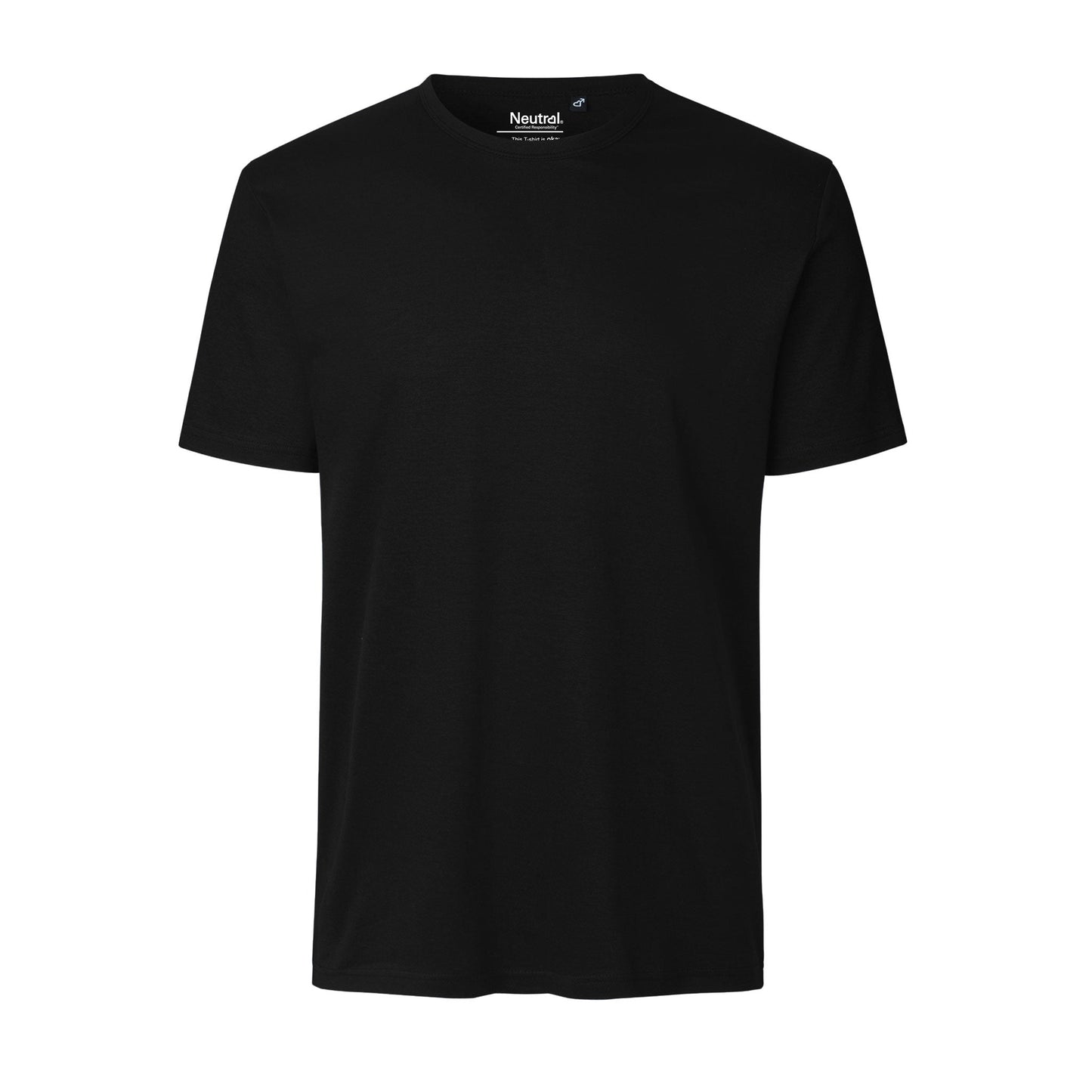Mens Organic Cotton Interlock T-Shirt Tops & Tees The Ethical Gift Box (DEV SITE) Black S 