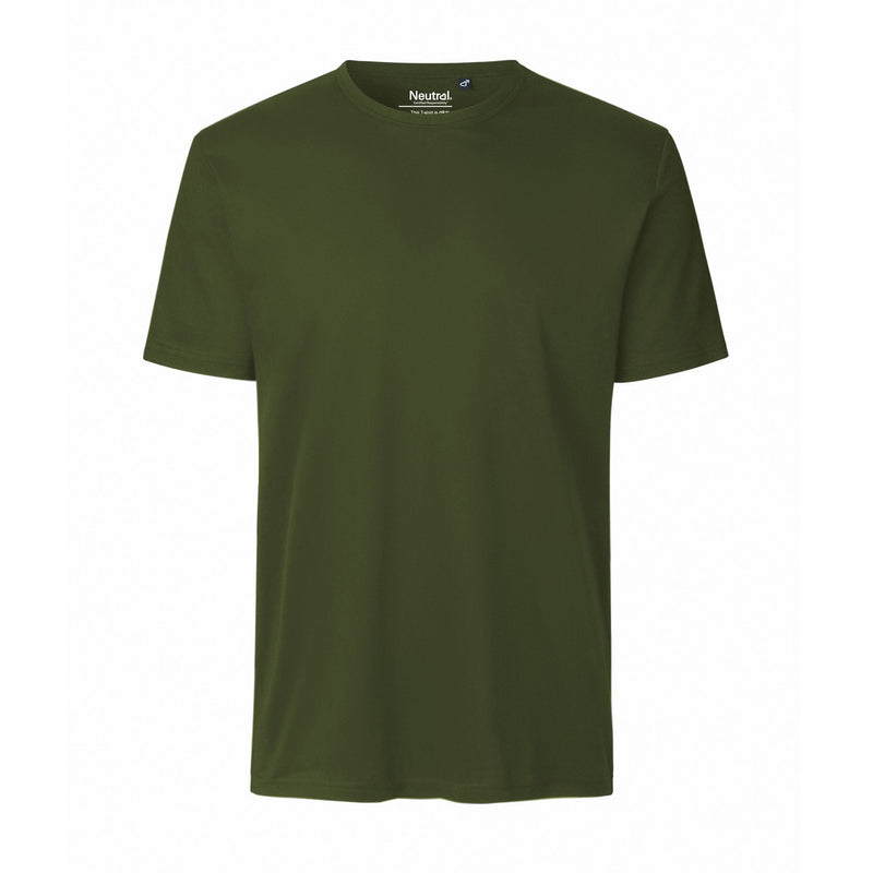 Mens Organic Cotton Interlock T-Shirt Tops & Tees The Ethical Gift Box (DEV SITE) Military S 