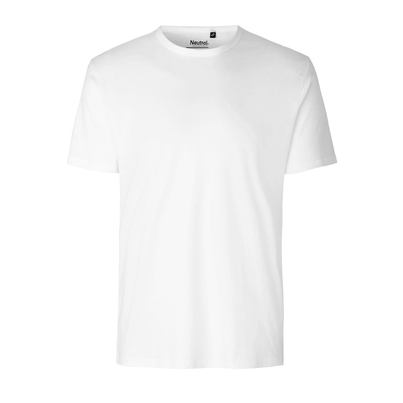 Mens Organic Cotton Interlock T-Shirt Tops & Tees The Ethical Gift Box (DEV SITE) White S 