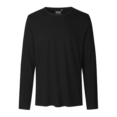 Mens Organic Cotton Long Sleeve T-Shirt Tops & Tees The Ethical Gift Box (DEV SITE) Black S 