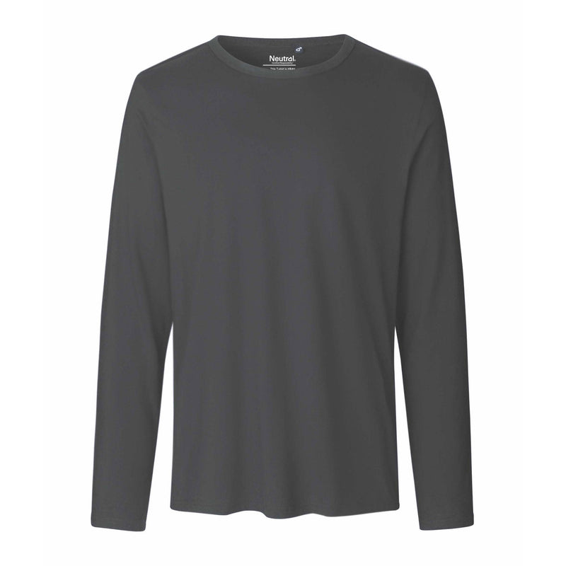 Mens Organic Cotton Long Sleeve T-Shirt Tops & Tees The Ethical Gift Box (DEV SITE) Charcoal S 