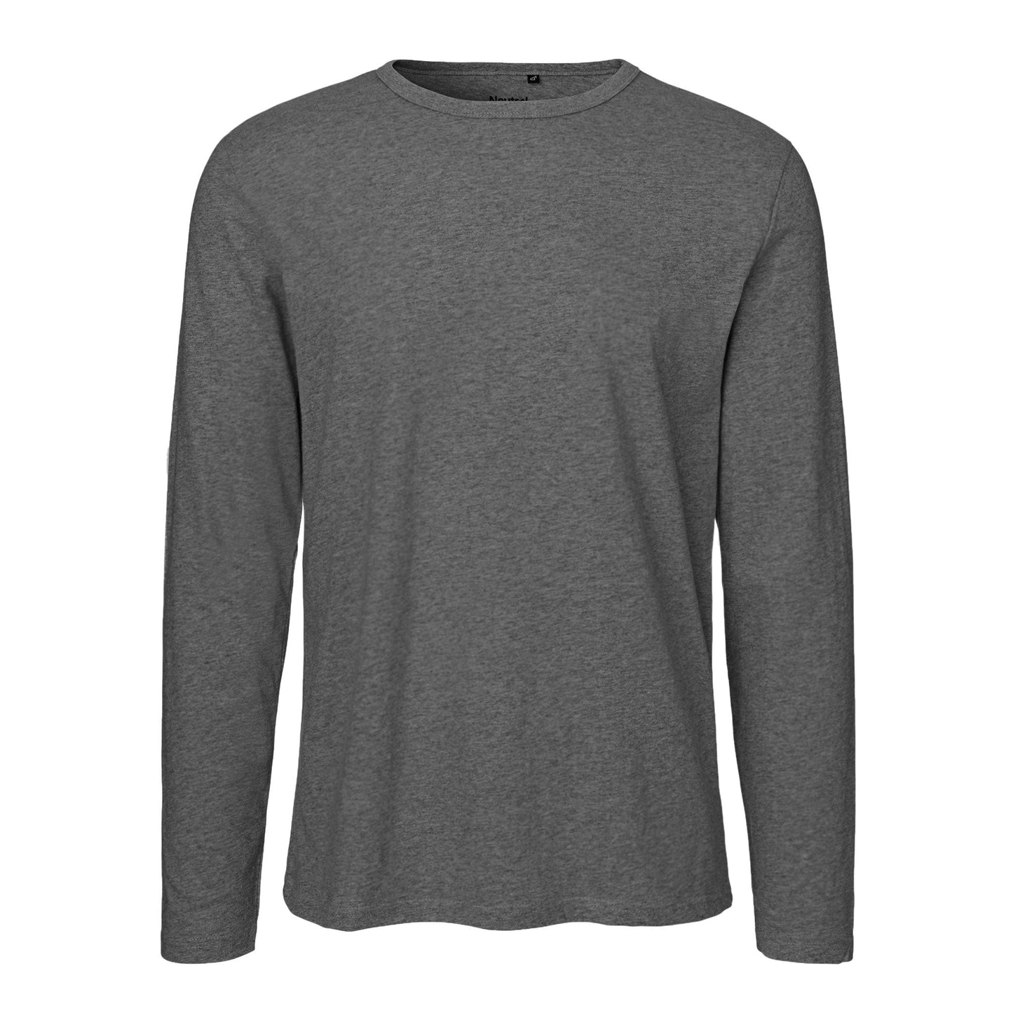Mens Organic Cotton Long Sleeve T-Shirt Tops & Tees The Ethical Gift Box (DEV SITE) Dark Heather S 