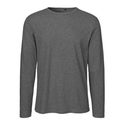 Mens Organic Cotton Long Sleeve T-Shirt Tops & Tees The Ethical Gift Box (DEV SITE) Dark Heather S 