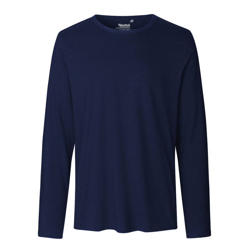 Mens Organic Cotton Long Sleeve T-Shirt Tops & Tees The Ethical Gift Box (DEV SITE) Navy S 