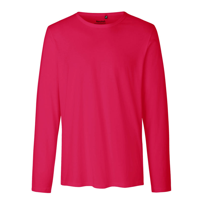 Mens Organic Cotton Long Sleeve T-Shirt Tops & Tees The Ethical Gift Box (DEV SITE) Pink S 