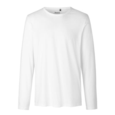 Mens Organic Cotton Long Sleeve T-Shirt Tops & Tees The Ethical Gift Box (DEV SITE) White S 