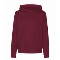 Neutral lightweight organic cotton jersey hoodie, 155gsm, Bordeaux thumbnail